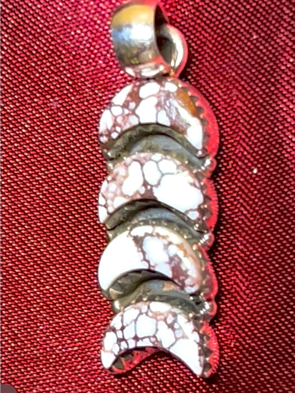 Unique Pendant crafted in “White Horse Turquoise”  set in solid Sterling Silver